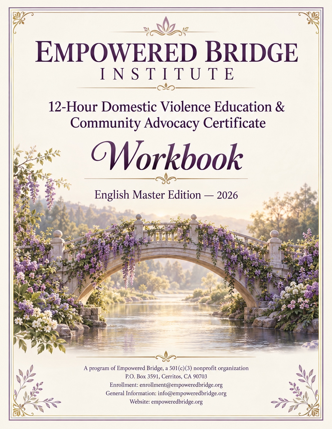 12-Hour Community Advocacy · English workbook cover